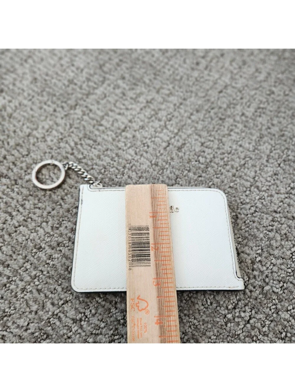 Kate Spade White Leather Cardholder with Keychain
